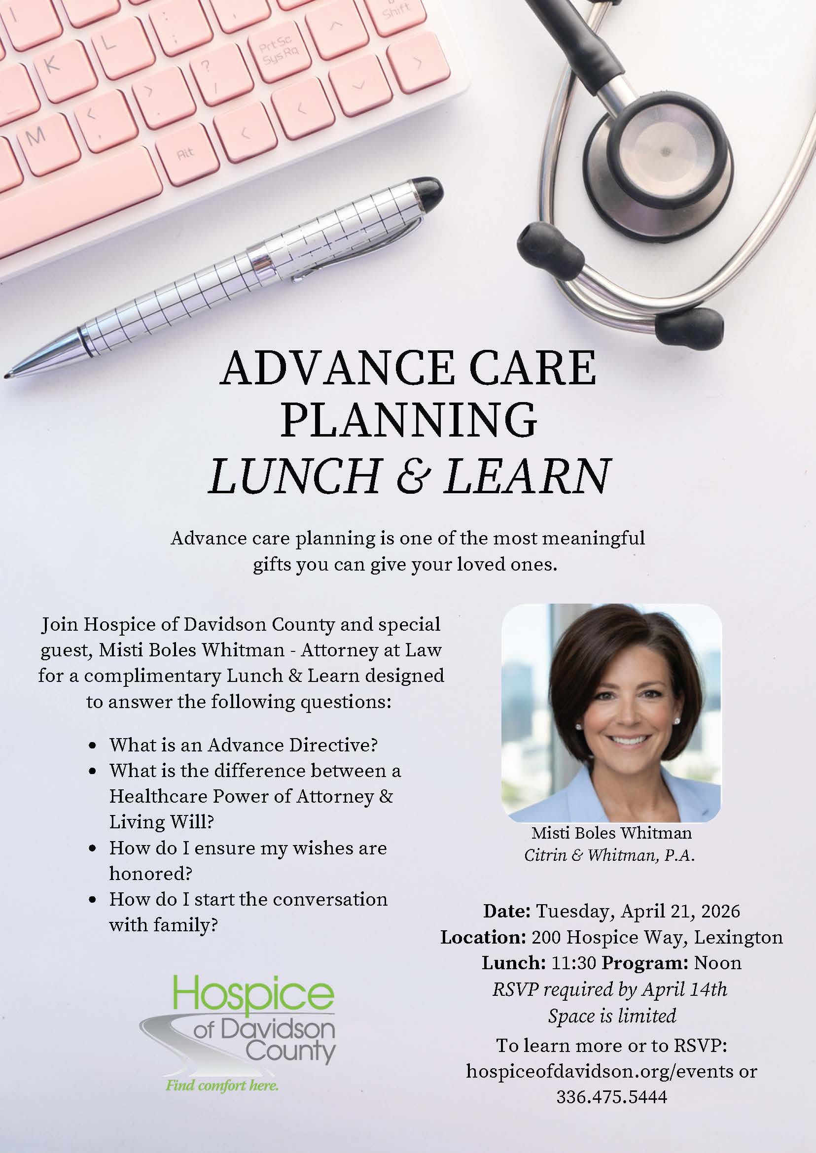 Advance Care Planning Lunch and Learn 